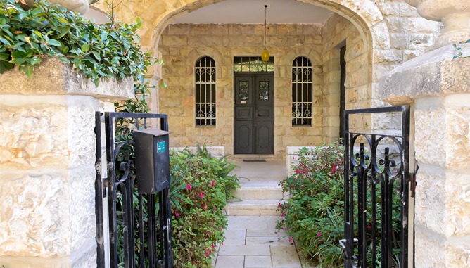 Front entrance to house